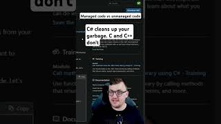 Difference between managed and unmanaged code csharp coding dotnet tech programming [upl. by Nyraf724]