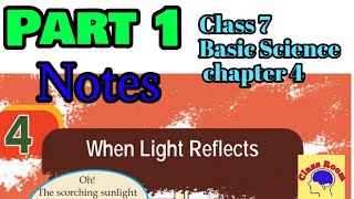 class 7 Basic Science Chapter 4 When light Reflects part 1 notes and activities [upl. by Wilmott396]