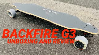 BACKFIRE G3 Electric Skateboard  UNBOXING amp REVIEW [upl. by Yesiad]