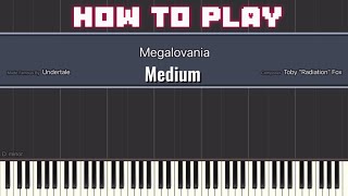 How to play megalovania from undertale on piano medium [upl. by Eninaj]