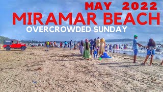 Miramar Beach  May 2022  Goa Vlog  Goa Crowded Beach [upl. by Tod]