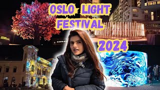 Oslo Light Festival 2024 Vlog  Aker Brygge  Life in Norway [upl. by Avin]