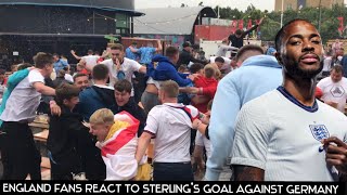 ENGLAND FANS REACT TO STERLING’S GOAL AGAINST GERMANY 20 [upl. by Geordie354]