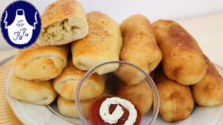 Russische Pirogge mit Weißkohlfüllung im Backofen und frittiert neues Rezept [upl. by Aropizt]