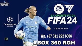 Fifa FC 24 XBOX 360 RGH CON Champions League 2024 y Balon  Fichajes 2024 [upl. by Arst]