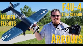 Arrows  F4U4 Corsair  11m  Maiden Flights [upl. by Ahsimat]