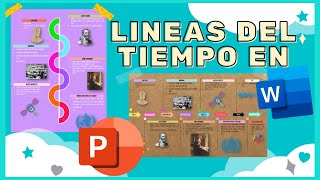 APUNTES BONITOS EDICIÓN LINEAS DEL TIEMPO EN WORD Y POWERPOINT 📓🧡 iambreen [upl. by Airotnahs]