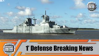 German Navy takes delivery of F125 BadenWürttembergclass frigate NORDRHEINWESTFALEN [upl. by Oidiple]