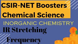 CSIRNET Boosters Chemical Science 10 IR Stretching frequency of metal carbonyls Important Questions [upl. by Aihtela]