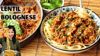 Easy Vegan Lentil Bolognese  Healthy amp Budget friendly [upl. by Iosep]