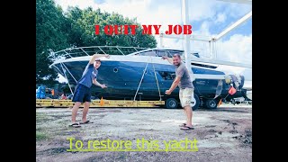 Yacht restoration project  delivery amp overview Vlog 1 [upl. by Kilk]