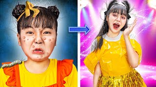 Poor Kid Vs Rich Kid At Makeover Contest  Funny Stories About Baby Doll Family [upl. by Dlawso542]