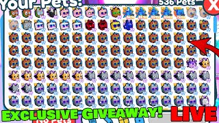 🔴 FREE Exclusive Giveaways  New HC amp Huge Pet Giveaways Valentines Update Pet Simulator X Live [upl. by Heda897]