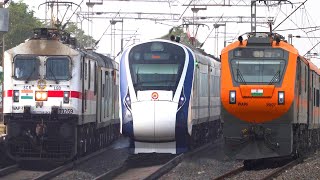 22 In 1 High Speed TRAIN VIDEO  Amrit Bharat  Vande Bharat  Rajdhani  TN Express Trains Etc [upl. by Darom]