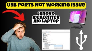 Lenovo IdeaCenter Aio Laptop USB Ports Not Working Issue  USB connection Problem [upl. by Hayne386]