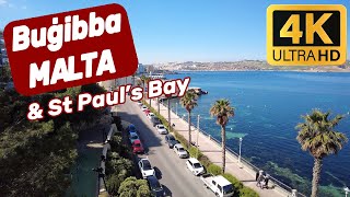 MALTA Walking Tour 4K  Bugibba amp St Pauls Bay All Restaurants Shops amp Prices 2023 🇲🇹 [upl. by Vil946]