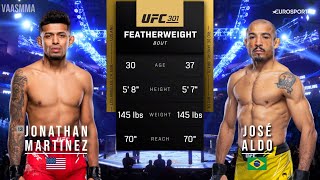 JONATHAN MARTINEZ VS JOSE ALDO FULL FIGHT UFC 301 [upl. by Davon21]