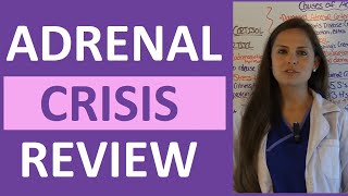 Adrenal Crisis Nursing  Addisonian Addison Crisis Endocrine NCLEX Review [upl. by Evered832]