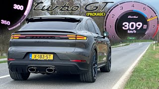 2024 Porsche Cayenne TURBO GT Package 739HP  0309KMH Acceleration amp TOP SPEED on AUTOBAHN [upl. by Atonsah]