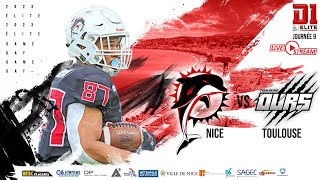 Dauphins de Nice vs Ours de Toulouse – Championnat de France Elite Journée 9 – Football Américain [upl. by Myranda257]