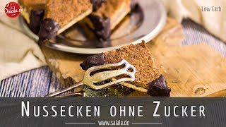 Nussecken ohne Zucker selber machen Low Carb Rezept [upl. by Maier]