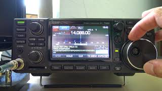 Icom IC7300 RTTY Decode Demonstration [upl. by Nigen]