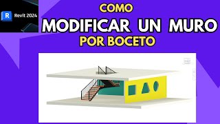 REVIT  Como MODIFICAR un MURO POR BOCETO [upl. by Sand]