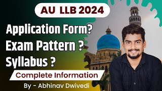 Allahabad University LLB Admission 2024 ।। LLB Course SyllabusPaper Pattern📕Book।।AU LLB Entrance [upl. by Bucher]