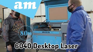 6040 80W Desktop Laser Machine Improvement Comparison with Prototype Model Interview [upl. by Eillam]