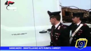 Sannicandro  Smantellavano auto rubata 4 arresti [upl. by Haizek349]