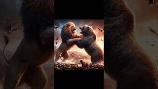 Epic Battle LION vs BEAR – Who Will Survive  Monster Clash Showdownyoutubeshorts [upl. by Crista828]