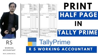 How To Take Print on Half Page in Tally Prime  Tax Invoice Print Setting in Tally Prime [upl. by Ycnahc169]