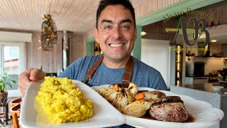 FILETE DE VACUNO AL HORNO CON PASTELERA DE CHOCLO Y SALSA DE CHAMPIÑONES  CENA FIN DE AÑO 2023 [upl. by Annaya]