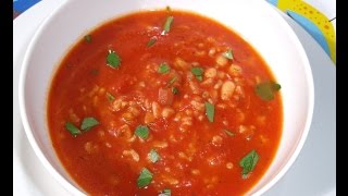 Quick Tomato and Rice Soup  One Pot Chef [upl. by Aihsi]