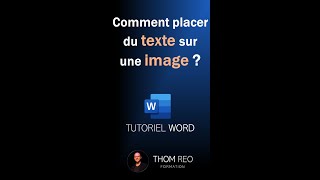 Placer du texte NIMPORTE où même sur une image dans WORD  Tutoriel rapide shorts [upl. by Nilat908]