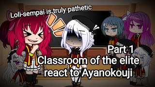 Classroom of the elite react to Ayanokouji Part 1 [upl. by Nialb]