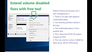 Extend Volume Greyed out Disk Management Windows Fixes [upl. by Aibonez]