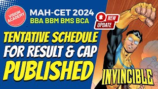 Tentative Schedule for Addition CET Results and CAP Round process published by CET Cell for BBA BCA [upl. by Stulin]