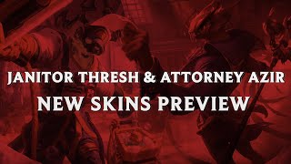 JANITOR THRESH vs ATTORNEY AZIR NEW SKINS 🤔🤐  League of Legends [upl. by Nrubyar]