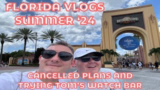 Florida Vlogs 24 Part 5  Cancelled Plans Universal amp Toms Watch Bar on International Drive [upl. by Haliek]