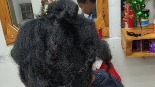 protective twist hairstyle on long natural hair [upl. by Furey]