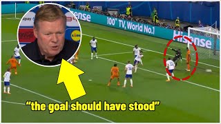 Netherlands Coach Ronald Koeman Criticizes Referee Decision on Xavi Simons Goal vs France [upl. by Cleary]