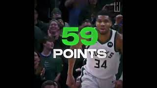 GIANNIS DROPS SEASON HIGH 59 POINTS😤‼️ [upl. by Sophey864]