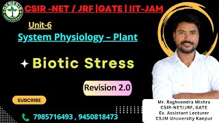 Biotic Stress  Quick Revision  Lecture7  Plant Physiology  Unit6 genesisinstitute [upl. by Jer553]