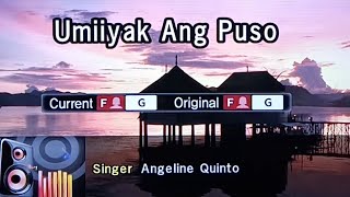 UMIIYAK ANG PUSO Angeline Quinto 🎵Karaoke Version🎵 [upl. by Temhem]