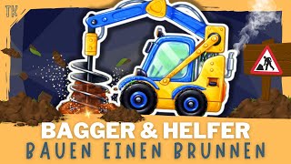 Bagger amp Baufahrzeuge ⭐ Wir bauen einen Brunnen  Kindervideos  Kinderfilme  telekids [upl. by Nadruoj]