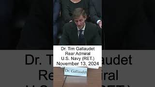 Dr Tim Gallaudet November 13 2024 UAP House Of Representatives Hearing ufo uap luiselizondo [upl. by Zebedee]