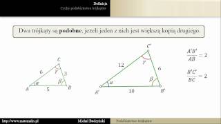 Podobieństwo trójkątów  teoria [upl. by Noirred]