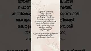 Kuttanadan punja neele lyricsmalayalam shorts lyrics malayalam viral trending shortsfeed [upl. by Reggie155]