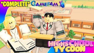 HIGH SCHOOL TYCOON ROBLOX [upl. by Ennaillij]